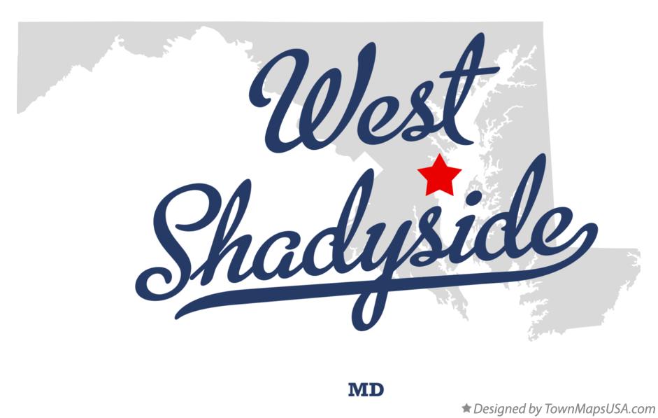 Map of West Shadyside Maryland MD