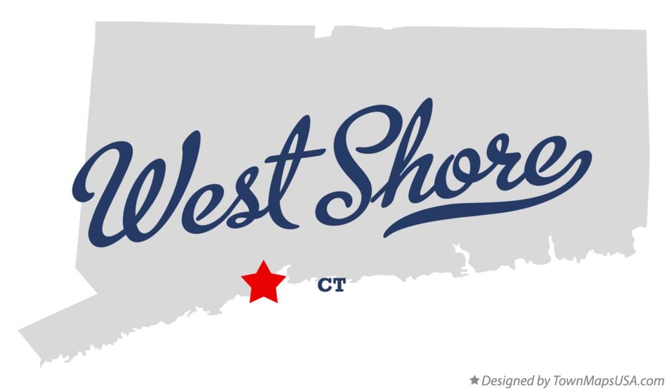 Map of West Shore Connecticut CT