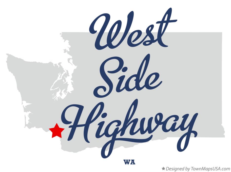 Map of West Side Highway Washington WA