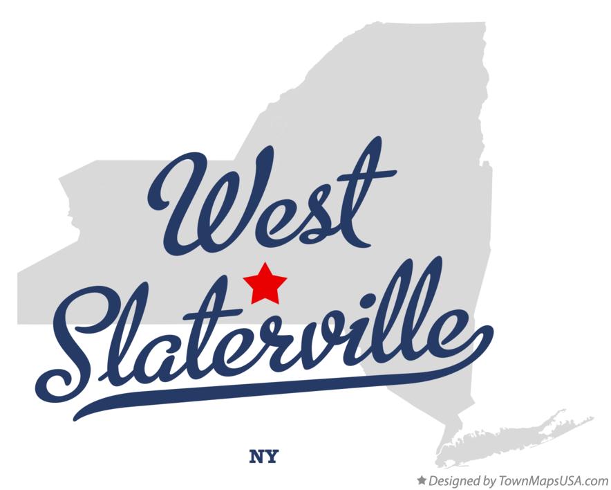Map of West Slaterville New York NY