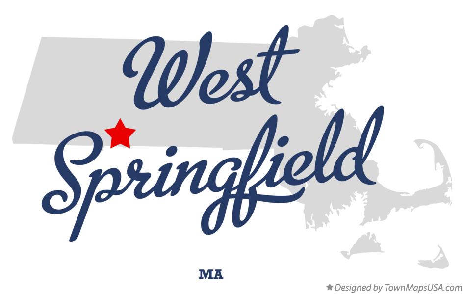 Map of West Springfield Massachusetts MA