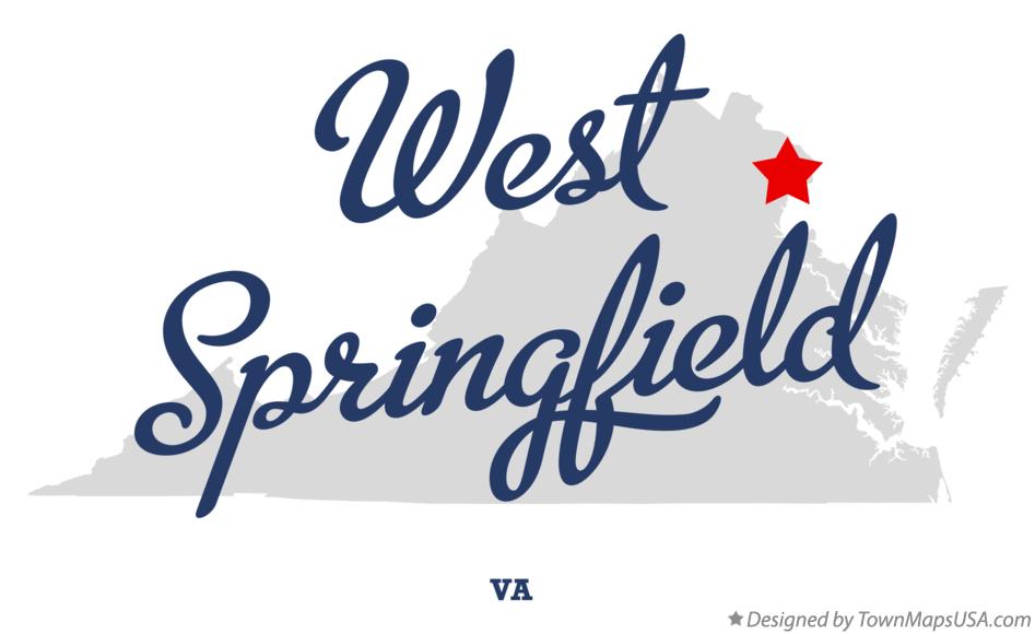 Map of West Springfield Virginia VA
