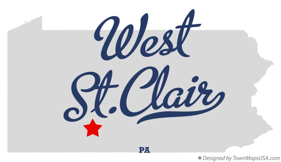 Map of West St.Clair Pennsylvania PA