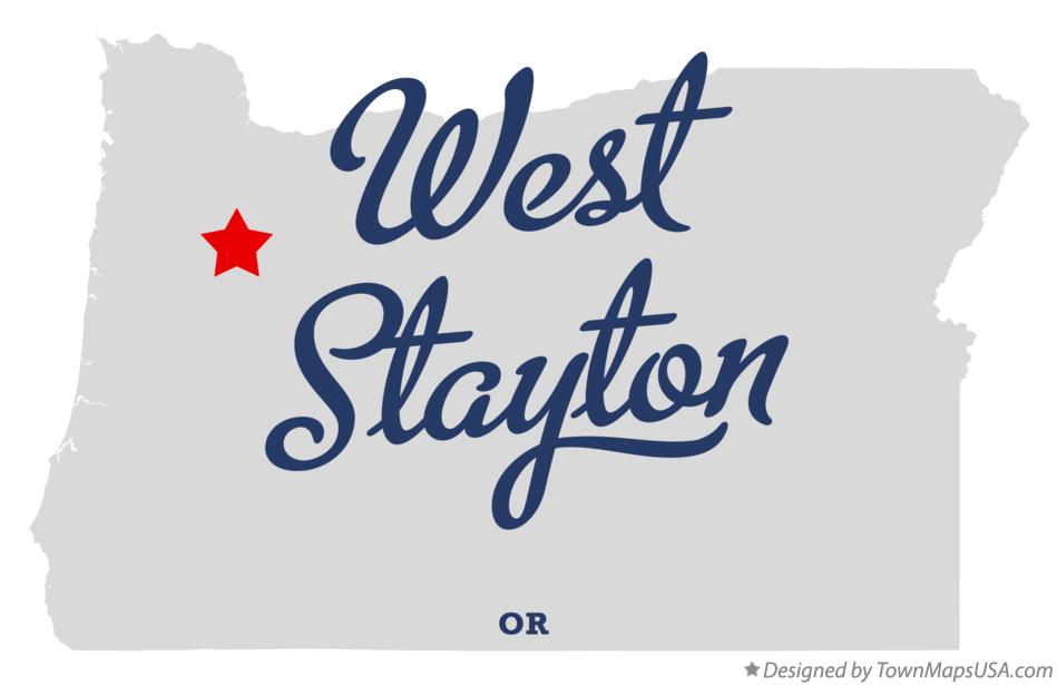 Map of West Stayton Oregon OR