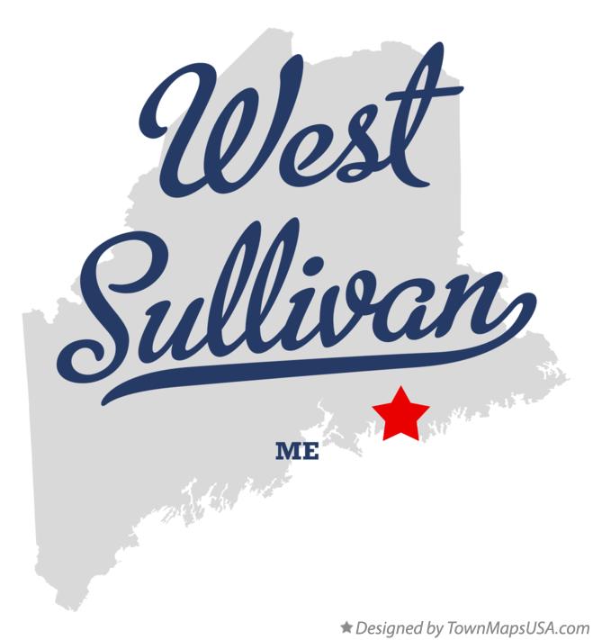 Map of West Sullivan Maine ME