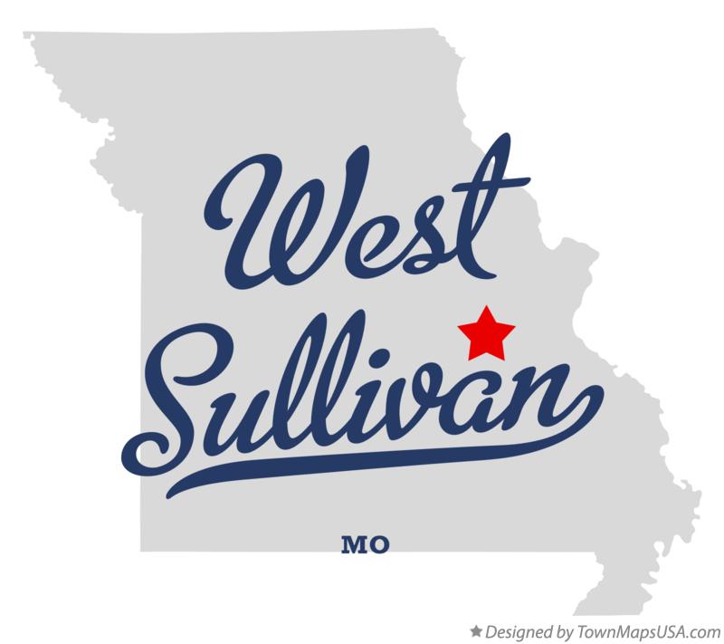 Map of West Sullivan Missouri MO