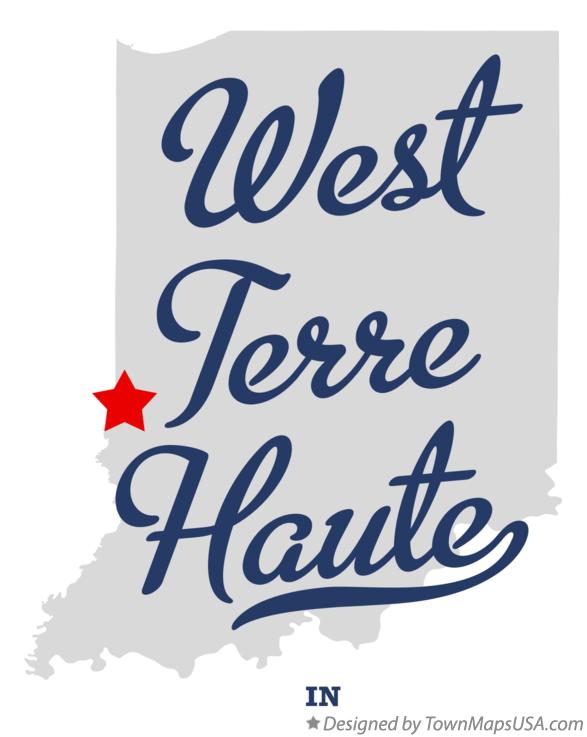 Map of West Terre Haute Indiana IN