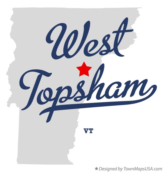Map of West Topsham Vermont VT