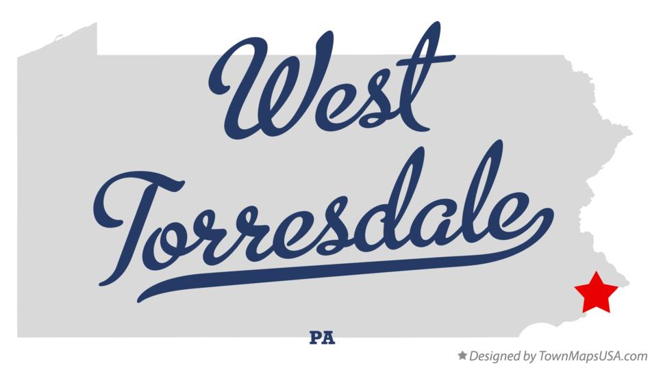Map of West Torresdale Pennsylvania PA