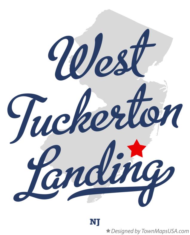 Map of West Tuckerton Landing New Jersey NJ