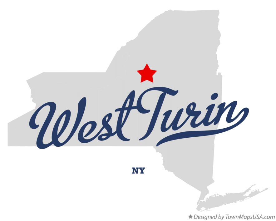 Map of West Turin New York NY