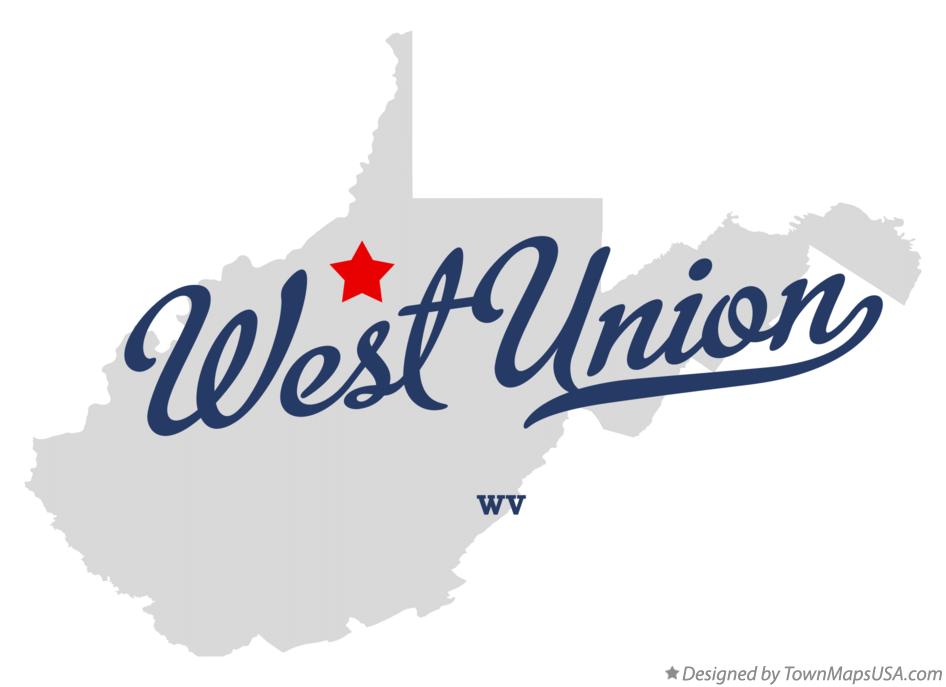 Map of West Union West Virginia WV