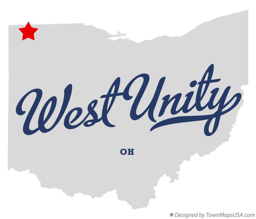 Map of West Unity Ohio OH