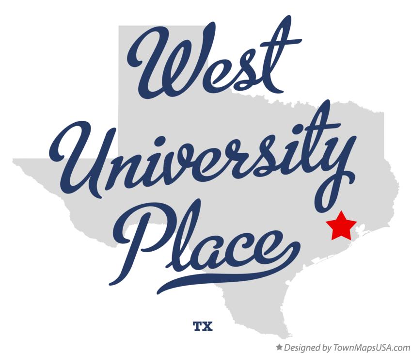 Map of West University Place Texas TX
