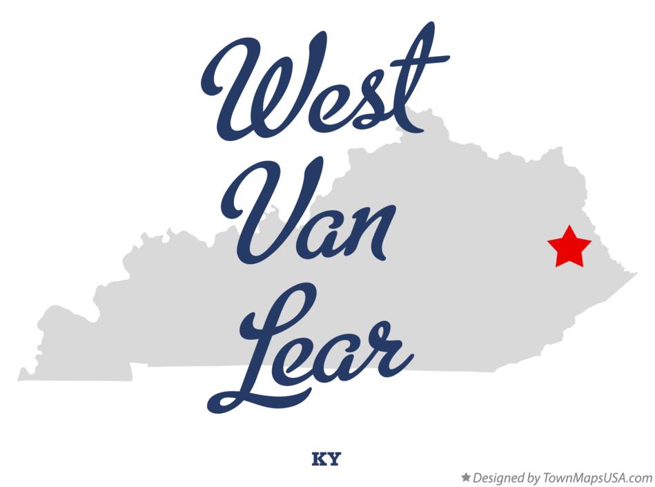 Map of West Van Lear Kentucky KY