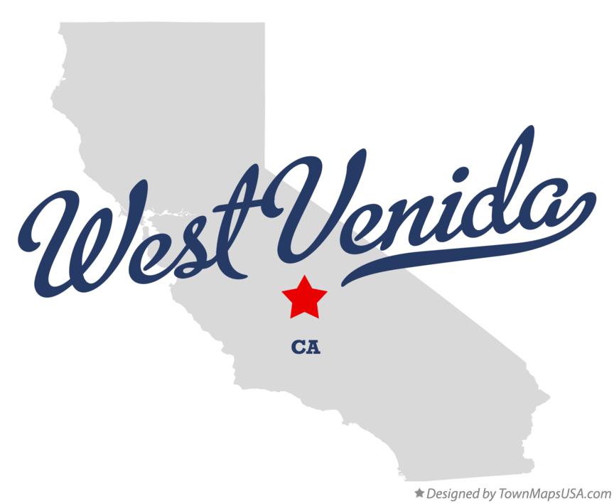 Map of West Venida California CA
