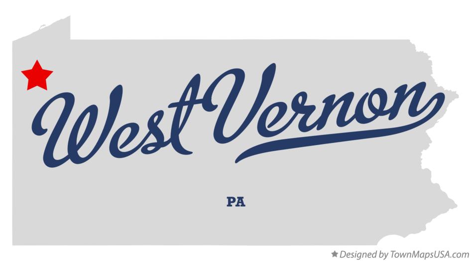 Map of West Vernon Pennsylvania PA