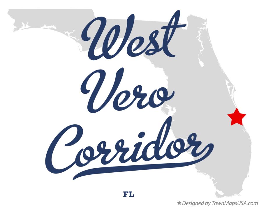Map of West Vero Corridor Florida FL