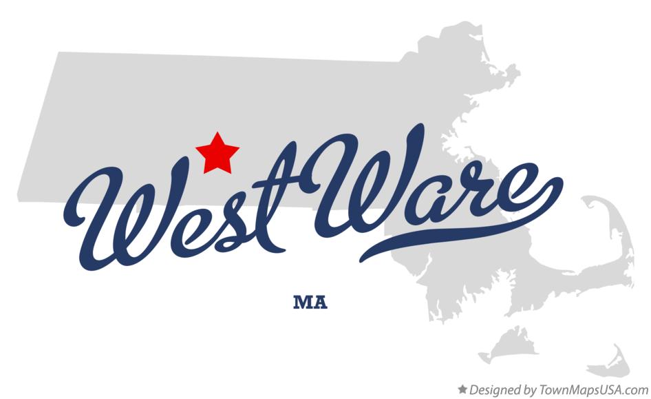 Map of West Ware Massachusetts MA