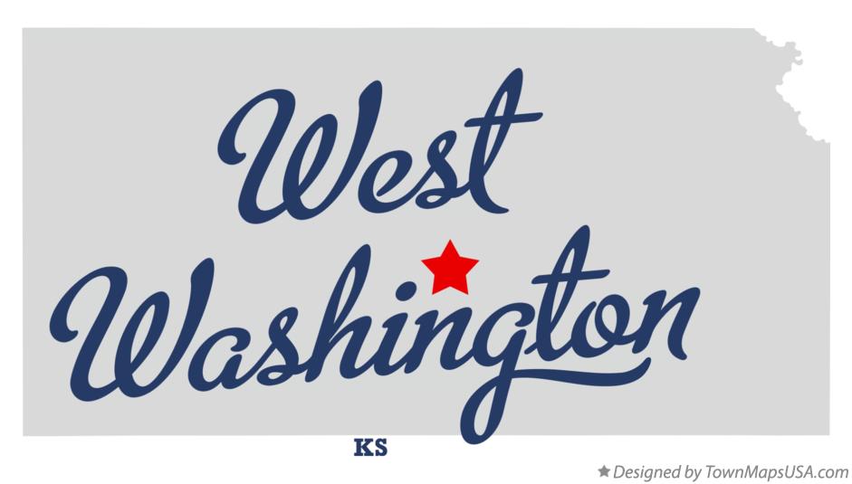 Map of West Washington Kansas KS