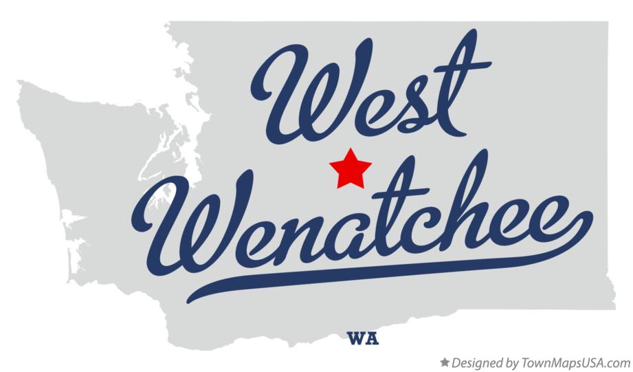 Map of West Wenatchee Washington WA