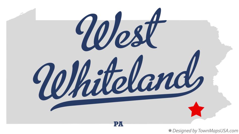 Map of West Whiteland Pennsylvania PA