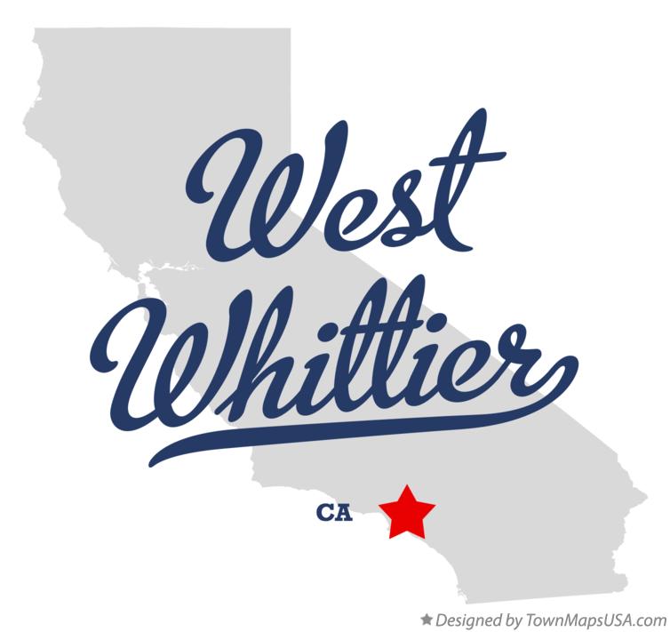 Map of West Whittier California CA
