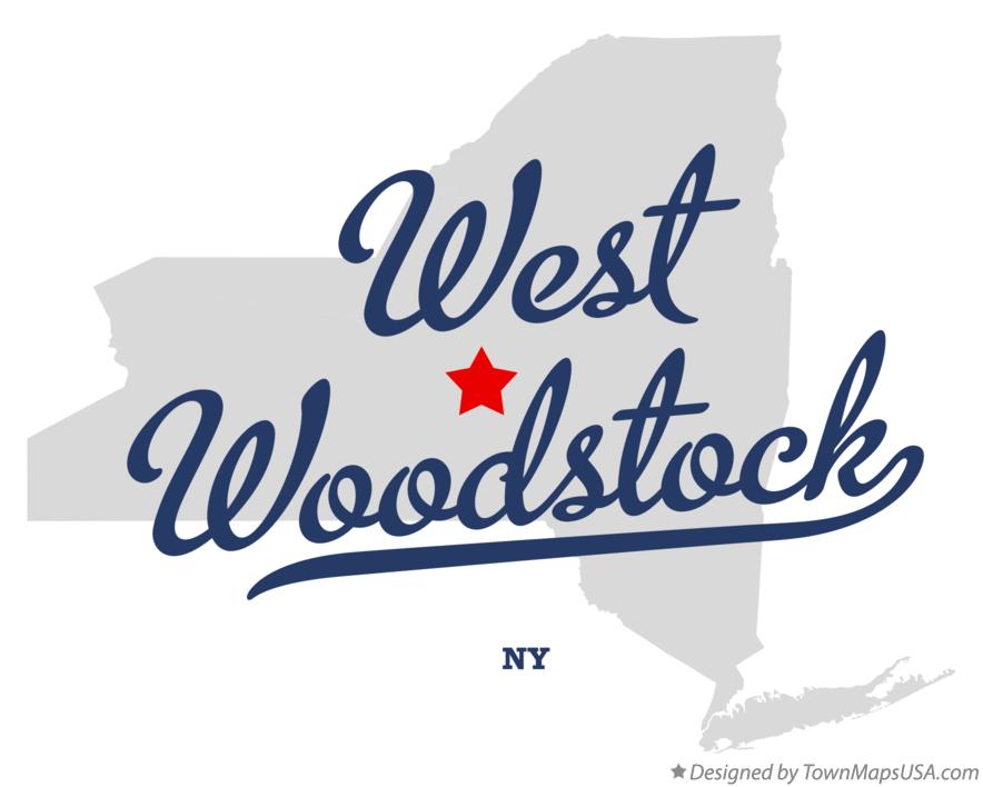 Map of West Woodstock New York NY