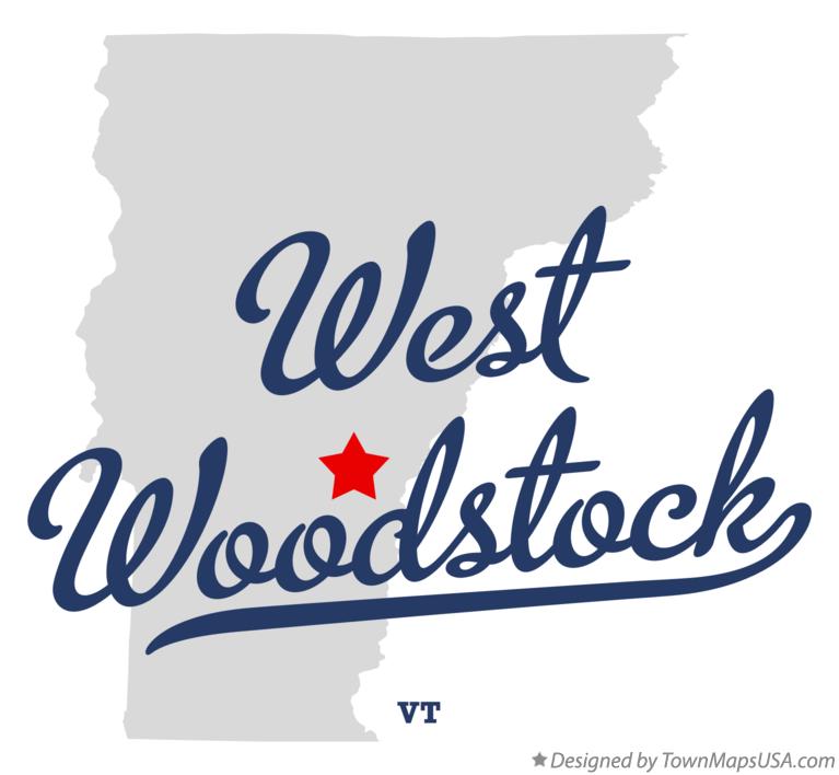 Map of West Woodstock Vermont VT