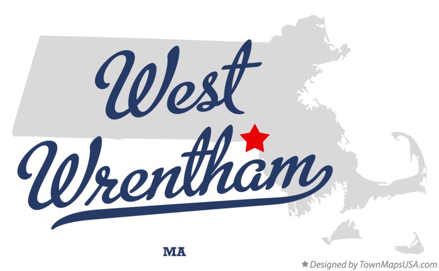 Map of West Wrentham Massachusetts MA