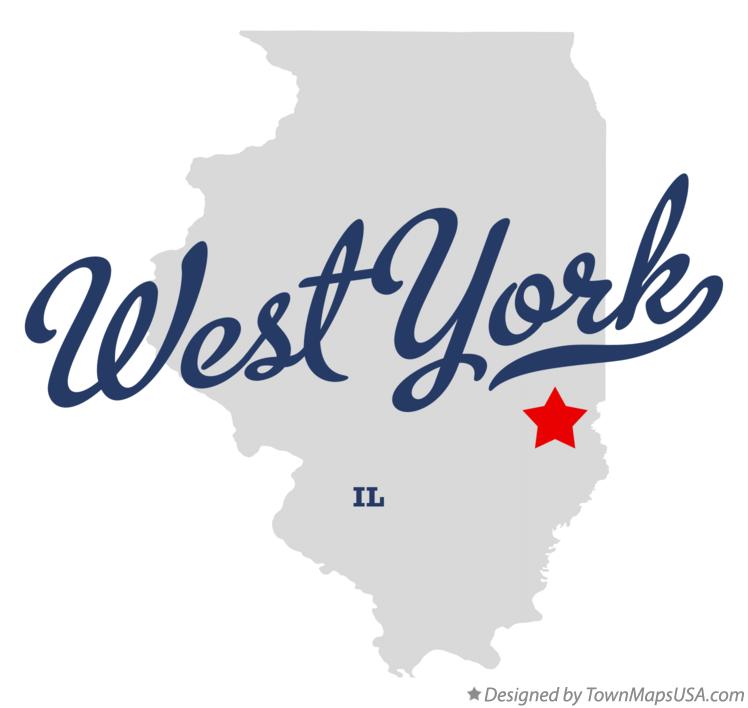 Map of West York Illinois IL