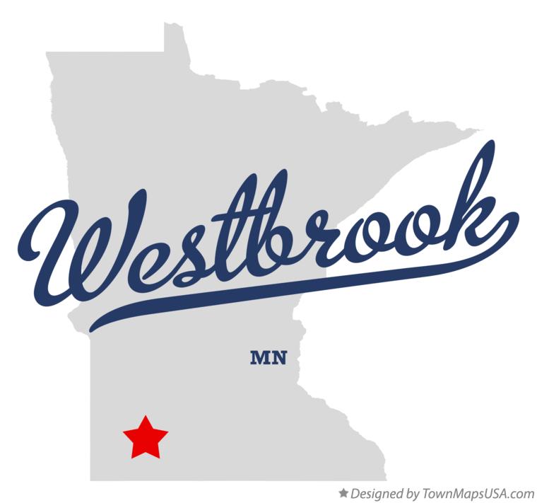 Map of Westbrook Minnesota MN