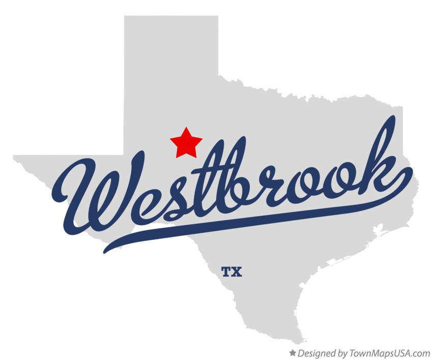 Map of Westbrook Texas TX