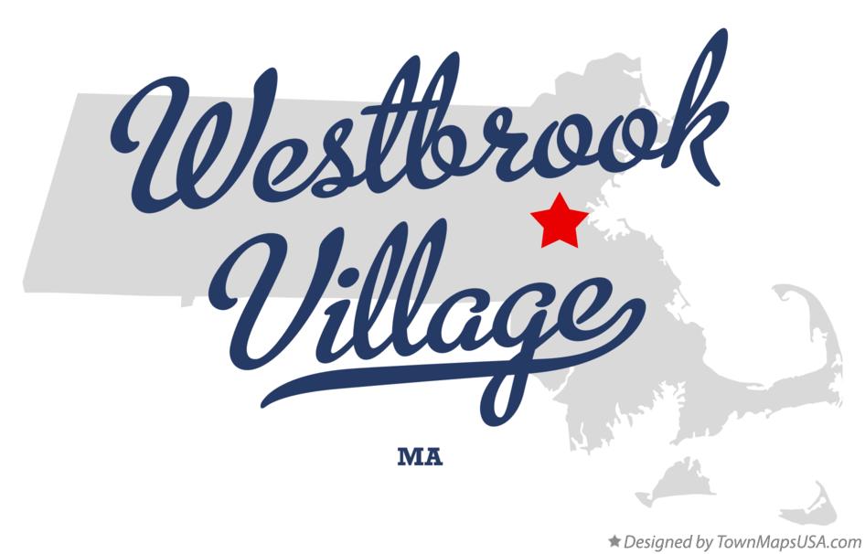 Map of Westbrook Village Massachusetts MA