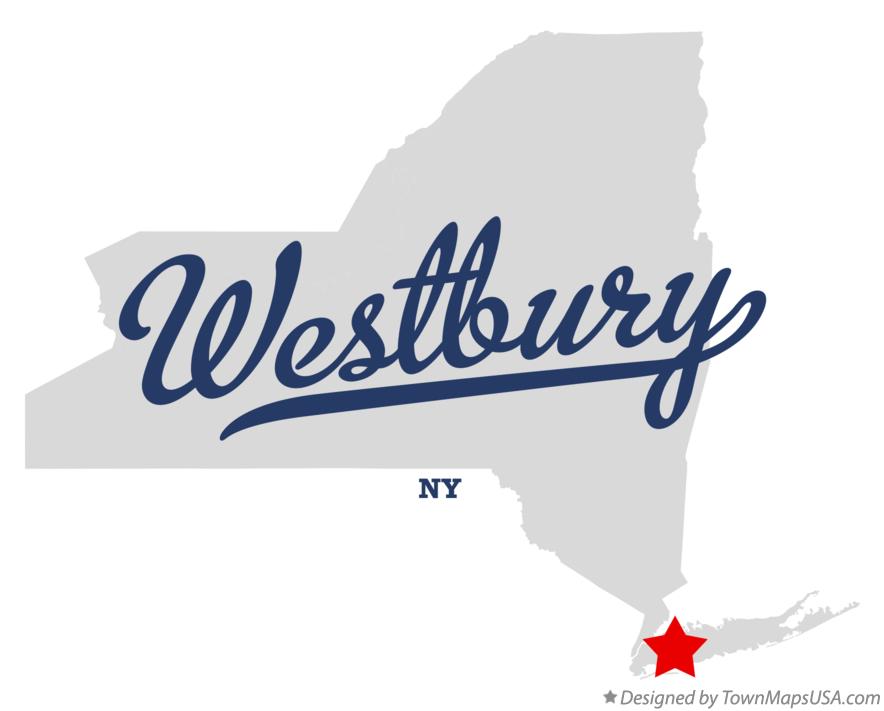 Map of Westbury New York NY