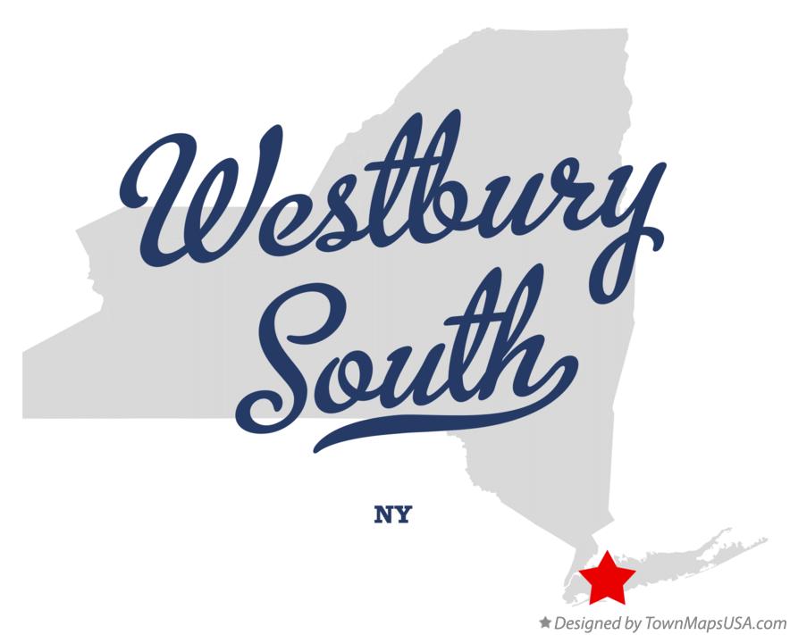 Map of Westbury South New York NY