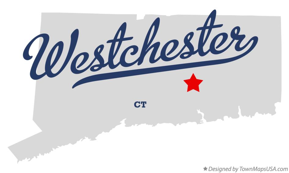 Map of Westchester Connecticut CT
