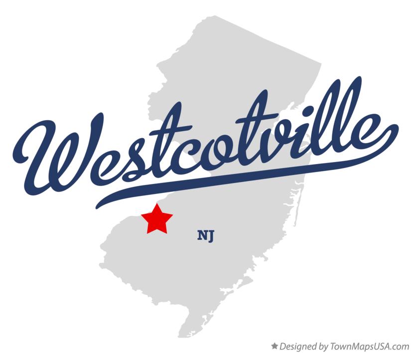 Map of Westcotville New Jersey NJ