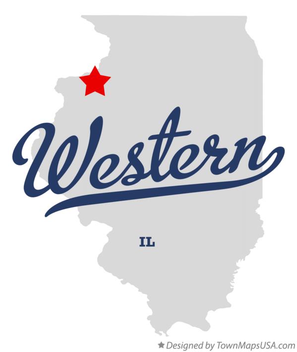 Map of Western Illinois IL