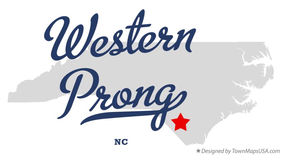 Map of Western Prong North Carolina NC