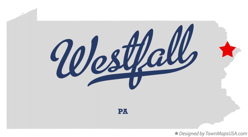 Map of Westfall Pennsylvania PA