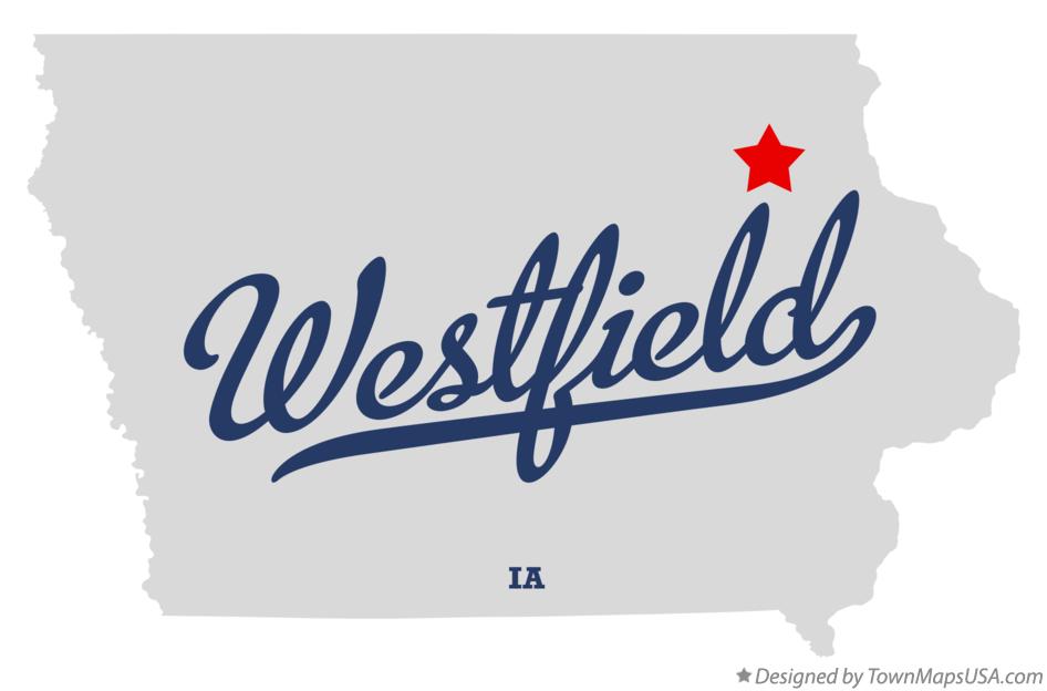 Map of Westfield Iowa IA