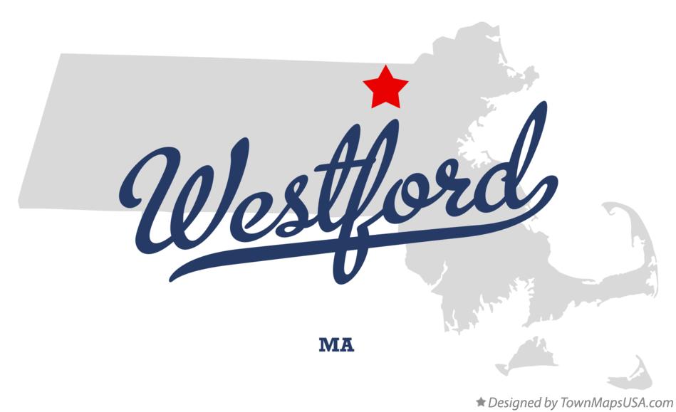 Map of Westford Massachusetts MA