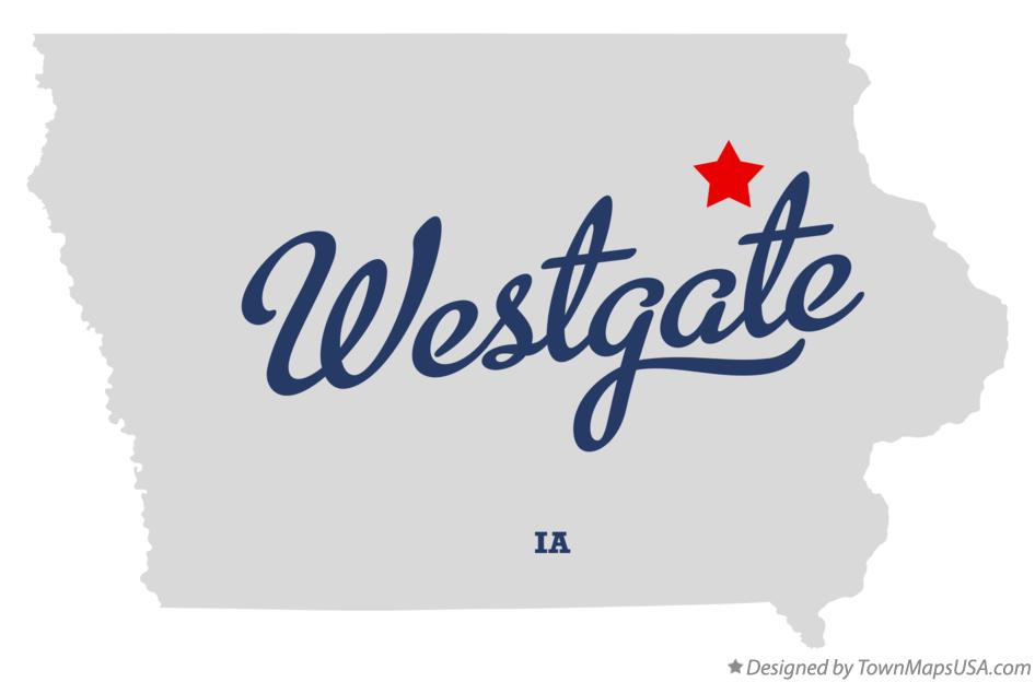 Map of Westgate Iowa IA