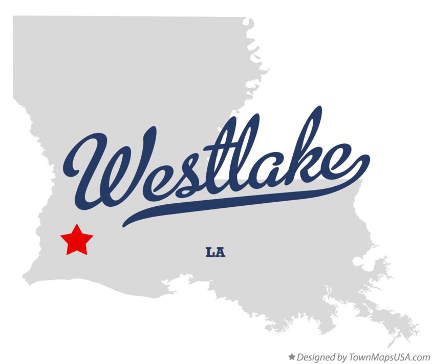 Map of Westlake Louisiana LA