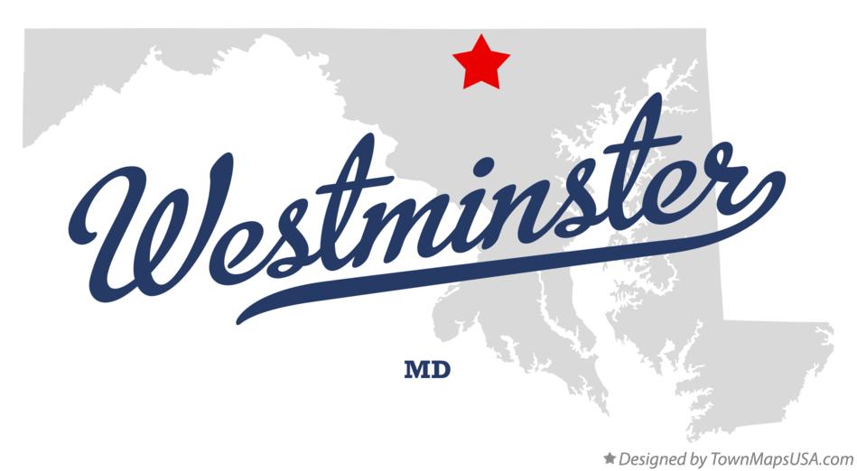 Map of Westminster Maryland MD