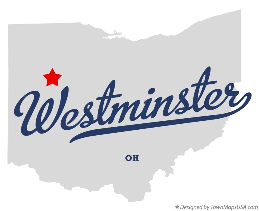 Map of Westminster Ohio OH
