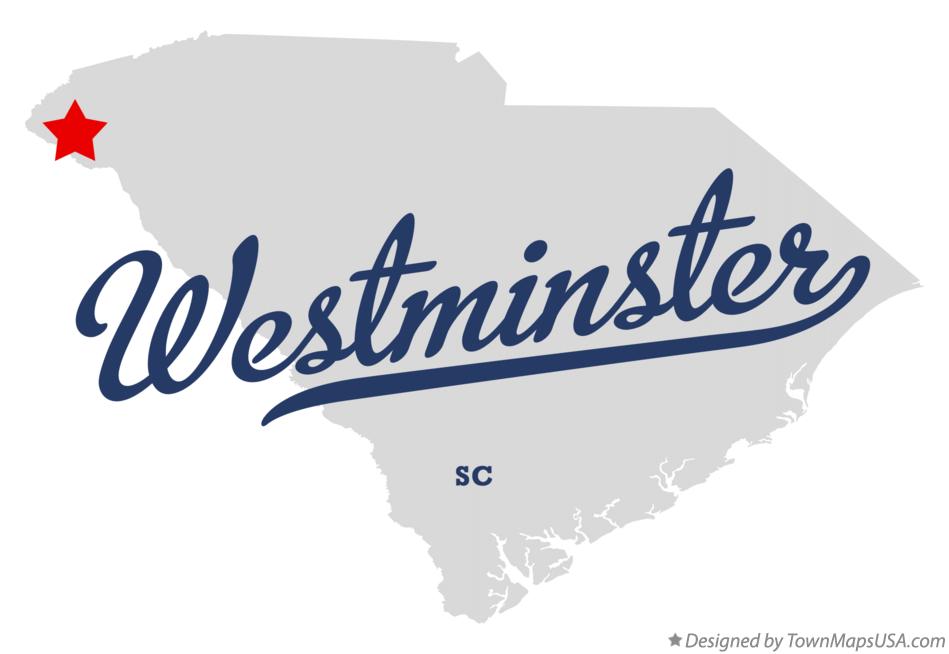Map of Westminster South Carolina SC