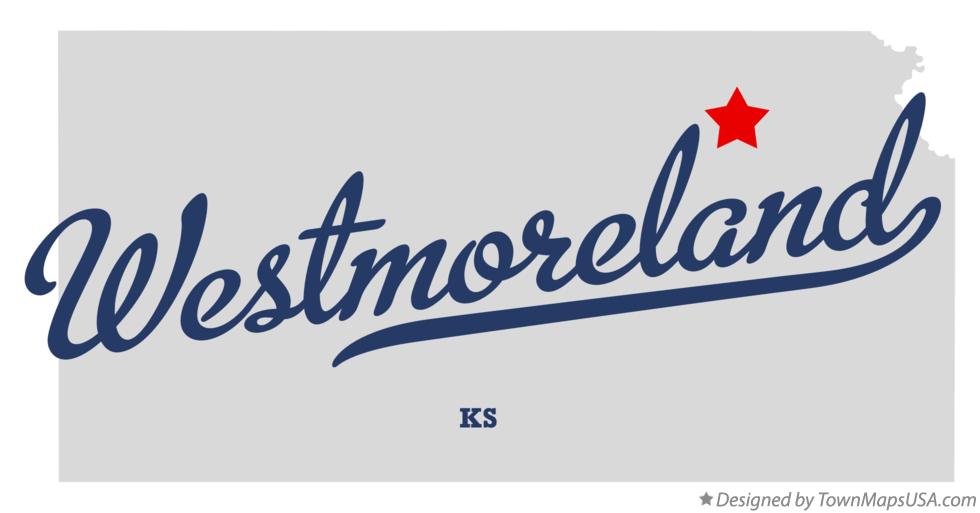 Map of Westmoreland Kansas KS