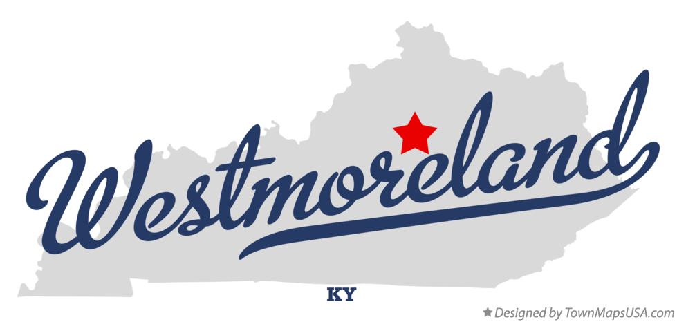 Map of Westmoreland Kentucky KY